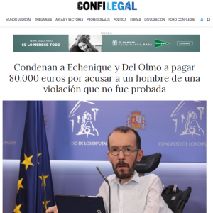 Echenique condenado por atentar contra el honor de un hombre inocente