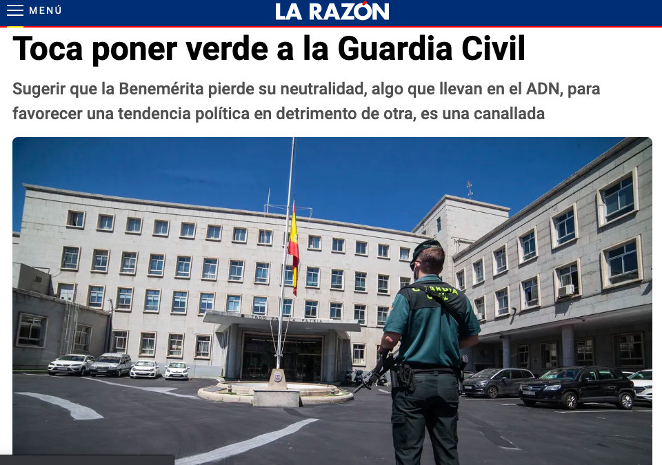 Toca poner verde a la Guardia Civil