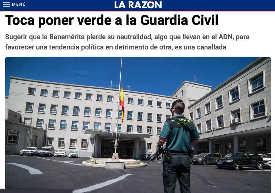 Toca poner verde a la Guardia Civil
